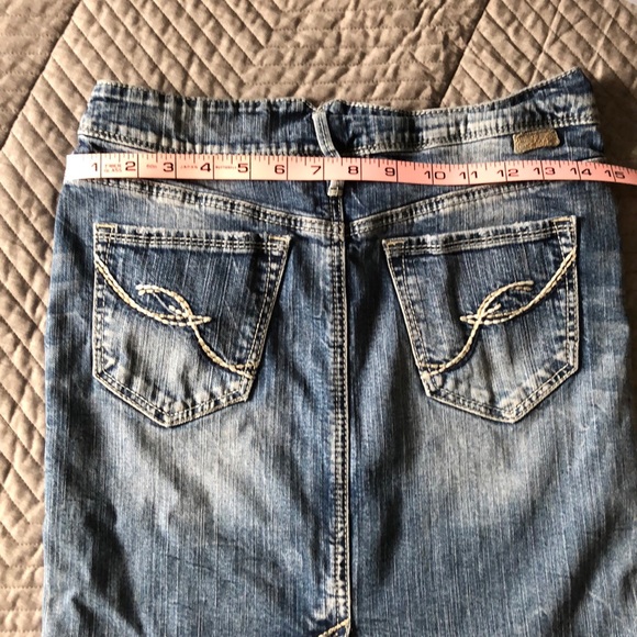 Silver jeans skirt - Picture 4 of 4